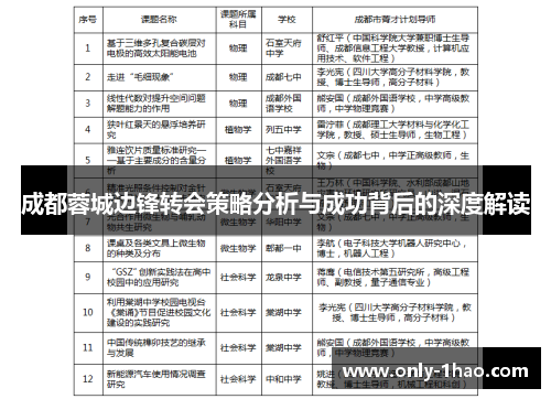 成都蓉城边锋转会策略分析与成功背后的深度解读